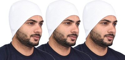 SHAUN Solid Skull Cap Cap(Pack of 3)