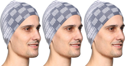 SHAUN Printed Skull Cap Cap(Pack of 3)
