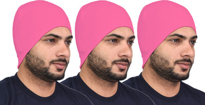 SHAUN Solid Skull Cap Cap(Pack of 3)
