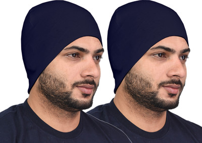 SHAUN Solid Skull Cap Cap(Pack of 2)