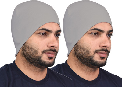 SHAUN Solid Skull Cap Cap(Pack of 2)
