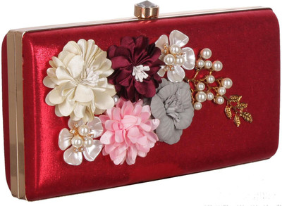 

aaradhya creations Party Red Clutch