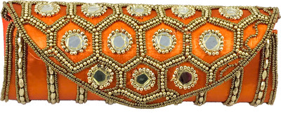 

kabir bambhaari Casual Orange Clutch