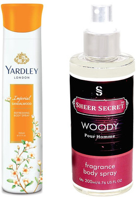 

YARDLEY SANDALWOOD 150 ML with WOODY MEN 200 ML(Set of 2)