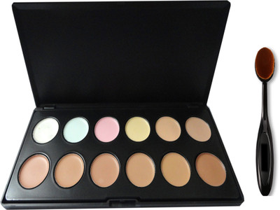 

MITENO Contour Bronze Highlight Concealer with Oval Application Brush(Set of 2)