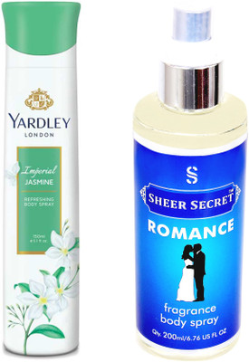 

YARDLEY JASMINE 150 ML with SHEER SECRET ROMANCE(Set of 2)