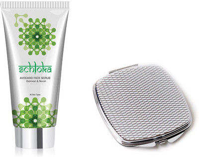 

Modicare CHLOKA AVOCADO FACE SCRUB WITH OATMEAL & NEROLI, WITH COMPACT MIRROR(Set of 2)
