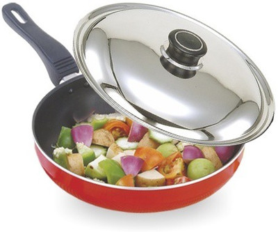 

Ideal TT8009 Fry Pan 11 cm diameter with Lid(Aluminium, Non-stick), Purple;red