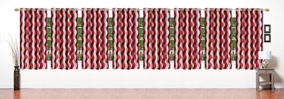 

Stella Creations 154 cm (5 ft) Polyester Window Curtain (Pack Of 8)(Printed, Maroon)