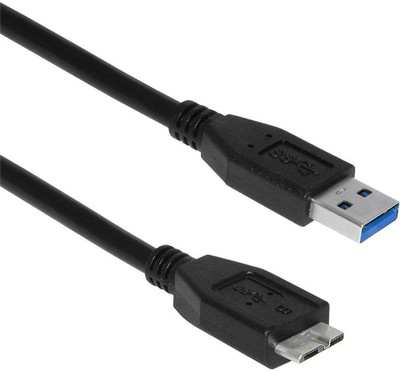 

SHAFIRE USB 3.0 Type A Male to Micro B Male Cable for Hard Disk drive WD/bufallo/Seagate AUX Cable(Black)