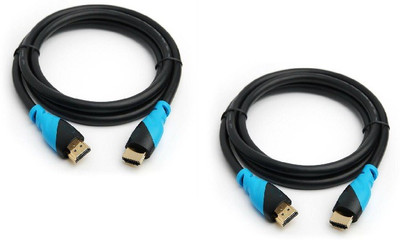 

Qthreee Set of 2 High Speed Ultra Flexible 1.5 Meter HDMI Cable(Mobile, Laptop, Tablet, Mp3, Gaming Device, Black, Blue)