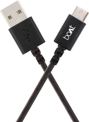 boAt USB Type C Cable 2.4 A 1 m a400-1m(Compatible with All Phones With Type C port, Grey, One Cable)