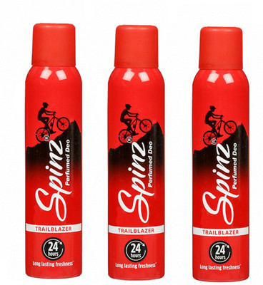

Spinz Trailblazer Deodorant Body Spray Pack of 3 Combo (150ML each) Deodorant Spray - For Women(450 ml, Pack of 3)