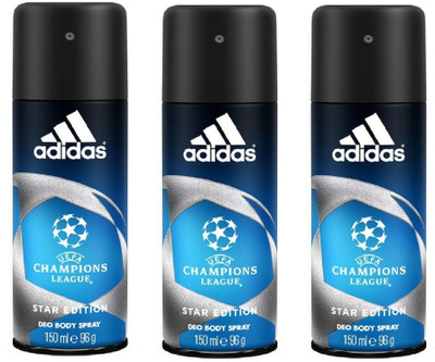 

ADIDAS Champions League Deodorant Body Spray Pack of 3 (150ML each) Combo Deodorant Spray - For Men(450 ml, Pack of 3)