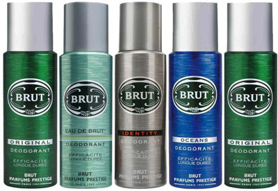 

Brut Deodorant Original Brut Body Spray - For Men(1000 ml, Pack of 5)