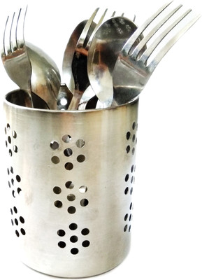 

Sphiron 1 Compartments Stainless Steel Cutlery Stand(Steel)