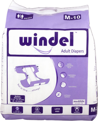 WINDEL Diaper Adult Diapers - M(10 Pieces)