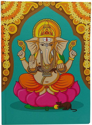 Skywalk Regular Diary(SOUVENIR RELIGIOUS GANESHA PRINT HANDMADE DIARY, Multicolor)