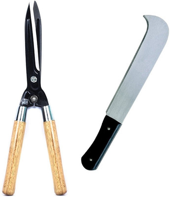 Truphe Hedge Shear, Garden Shear, Grass Cutter, Tree Cutter Bill Hook with Wooden Handle, Garden Tool Set (Made In India) - Pack of 2 Garden Tool Kit(2 Tools) available at flipkart for Rs.739