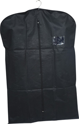 KUBER INDUSTRIES Designer Men's Coat Blazer cover Foldover Breathable Garment Bag Suit cover Black SAREESCKU8927 Black KUBER INDUSTRIES Garment Cover