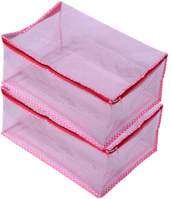 

Kuber Industries Designer Extra Large Transparent Net Saree Cover,Saree Bag Set of 2 Pcs (9 Inches Height) Pink SCTRANSPARENT04(Pink)