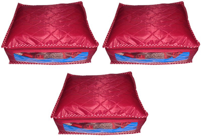 

Afrose High Quality Multipurpose Parachute Plain Saree Cover 3PC Capacity 10-15 Units Saree/Blouse Each(Maroon)