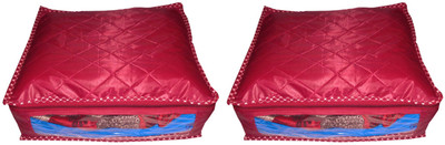

Afrose High Quality Multipurpose Parachute Plain Saree Cover 2PC Capacity 10-15 Units Saree/Blouse Each(Maroon)