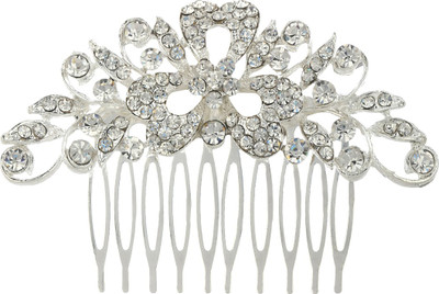 

prita Prita's Floral Funky Fashionable Stone Hair Clip Hair Clip(Silver)