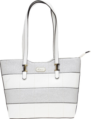 

Esbeda Shoulder Bag(White, Silver), Silver;white