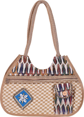 

Ethnic Rajasthan Hand-held Bag(Beige)