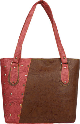 

DN DEALS Hand-held Bag(Pink, Brown), Brown;pink