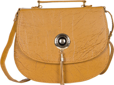 

MODO CALDO Women Casual Khaki PU Sling Bag