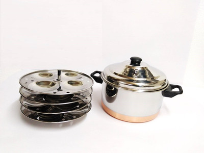 

Mahavir MAHAVIR 16 PC COPPER BOTTOM IDLY COOKER Standard Idli Maker(4 Plates , 16 Idlis )