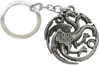 

Shubheksha Game Of Thrones Fire & Blood Targaryen Grey Metallic Key Chain