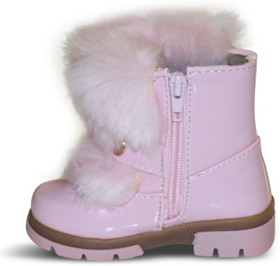 

DDO Girls Strap Casual Boots(Pink