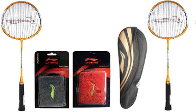 

Li-Ning Combo Of Five , Two 'Smash XP 710' Badminton racket, Two Wrist Bands and One Kit bag (Color On Availability)- Badminton Kit