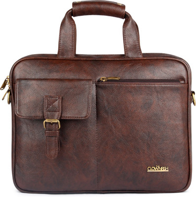 

The Clownfish 15.6 inch Laptop Messenger Bag(Brown), Dark brown