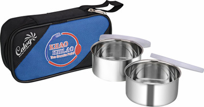 calvy c-127 2 Containers Lunch Box(750 ml), Blue