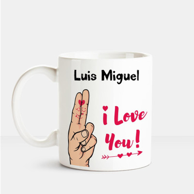 

Huppme I Love you Luis Miguel printed personalized coffee mug Ceramic Mug(350 ml), Multicolor