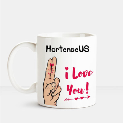 

Huppme I Love you HortenseUS printed personalized coffee mug Ceramic Mug(350 ml), Multicolor