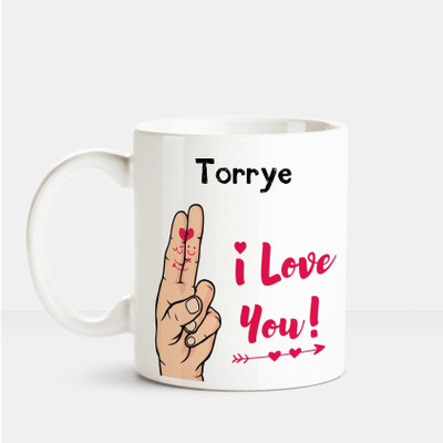 

Huppme I Love you Torrye printed personalized coffee mug Ceramic Mug(350 ml), Multicolor