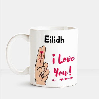 

Huppme I Love you Eilidh printed personalized coffee mug Ceramic Mug(350 ml), Multicolor