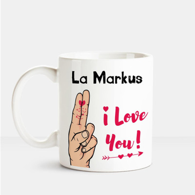 

Huppme I Love you La Markus printed personalized coffee mug Ceramic Mug(350 ml), Multicolor