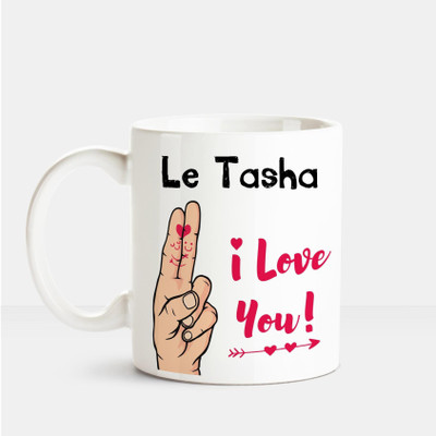 

Huppme I Love you Le Tasha printed personalized coffee mug Ceramic Mug(350 ml), Multicolor