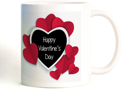 52% OFF on ShopMantra Heart Pattern Vector Design Ceramic Mug(300 ml)