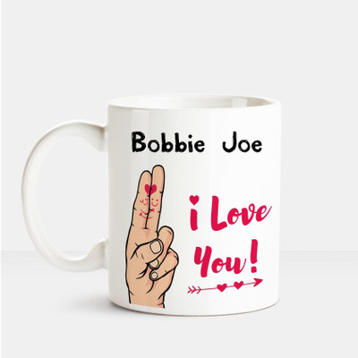 

Huppme I Love you Bobbie Joe printed personalized coffee mug Ceramic Mug(350 ml), Multicolor
