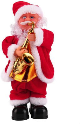 

Zest 4 Toyz Santa Claus 12 Inches Toy with Lights, Music-Jingle Bells, Moving Body - Saxaphone Design(Red)