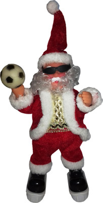 kidoz kingdom MUSICAL SANTA WITH FOOTBALL - LIGHTS AND MOVING(Maroon)