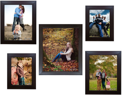 Trends on Wall Acrylic Photo Frame(Brown, 5 Photos)
