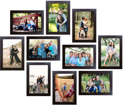 Trends on Wall Acrylic Photo Frame(Brown, 10 Photos)